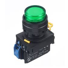 Nút nhấn Idec nhả lồi có đèn, Ø22, 220V AC/DC, , 1NC-1NO, nhấn nhả, màu xanh lá, YW1L-M2E11QM3G